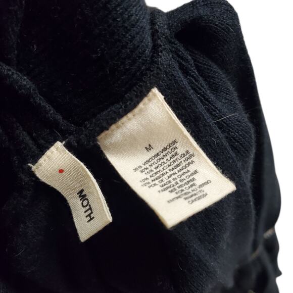 Anthropologie Moth Puckered And Pleated Navy Belted Cardigan - Medium - Picture 2 of 7